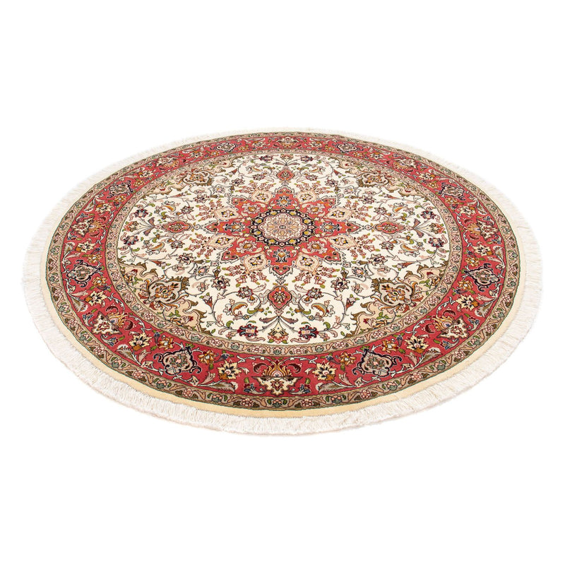 Persisk matta - Tabriz - Royal runt  - 148 x 148 cm - beige