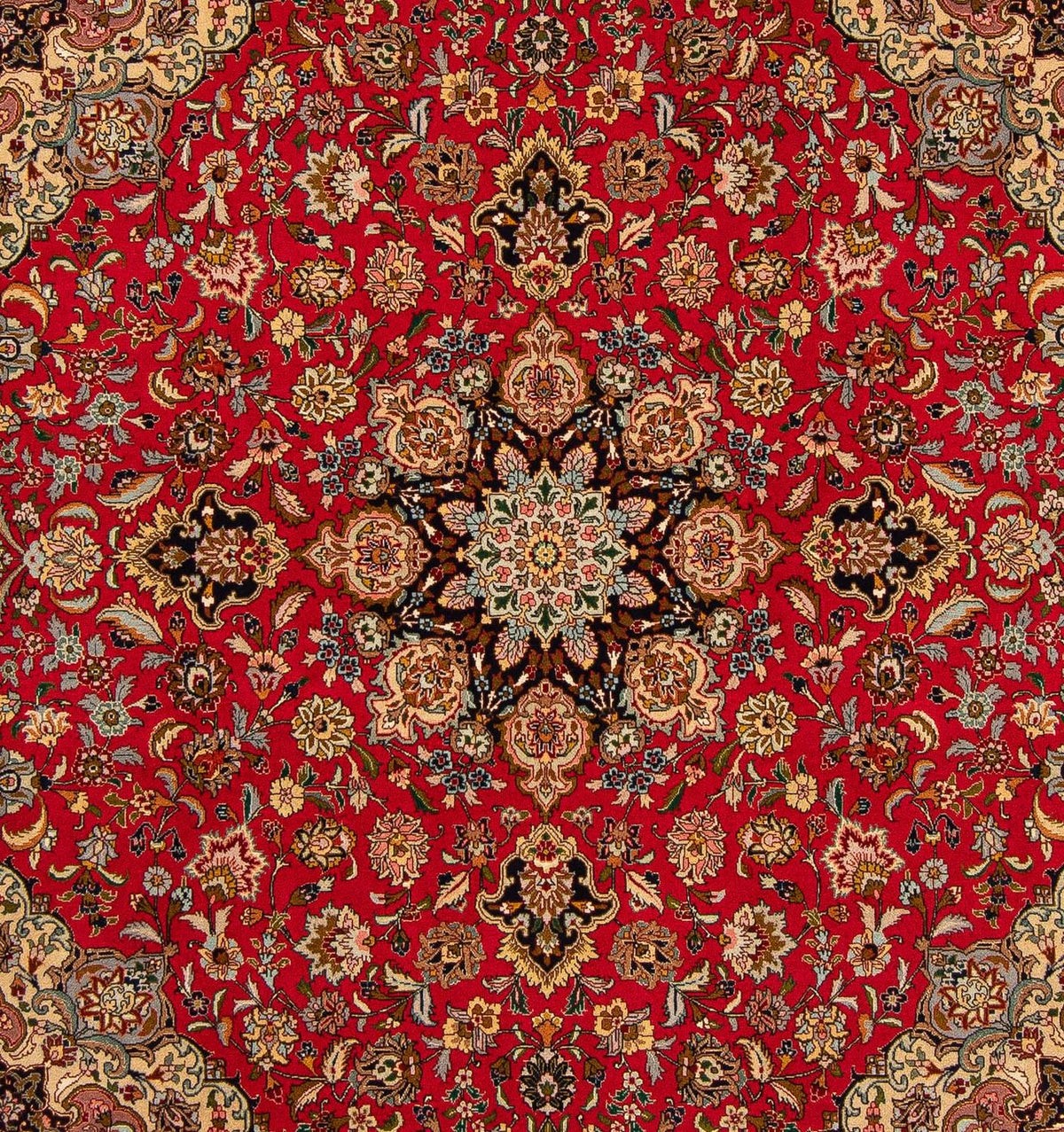 Persisk matta - Tabriz - Royal kvadrat  - 204 x 203 cm - röd