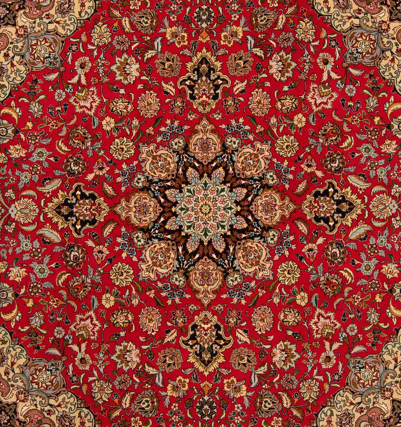 Persisk matta - Tabriz - Royal kvadrat  - 204 x 203 cm - röd