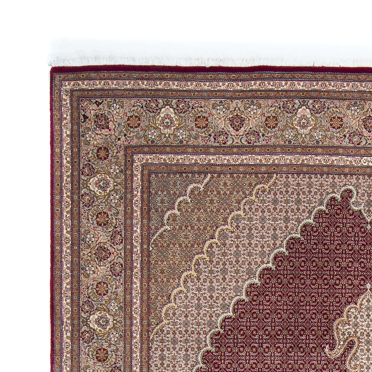 Persisk matta - Tabriz - 305 x 202 cm - mörkröd