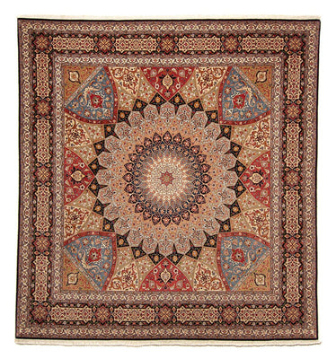 Persisk matta - Tabriz - Royal kvadrat  - 264 x 252 cm - ljusbrun