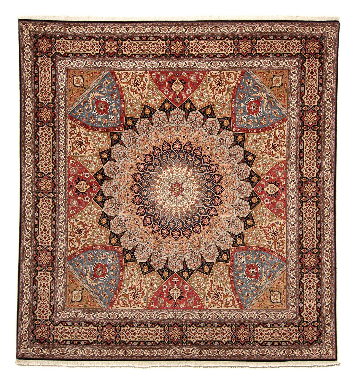 Persisk matta - Tabriz - Royal kvadrat  - 264 x 252 cm - ljusbrun