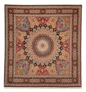 Persisk matta - Tabriz - Royal kvadrat  - 264 x 252 cm - ljusbrun