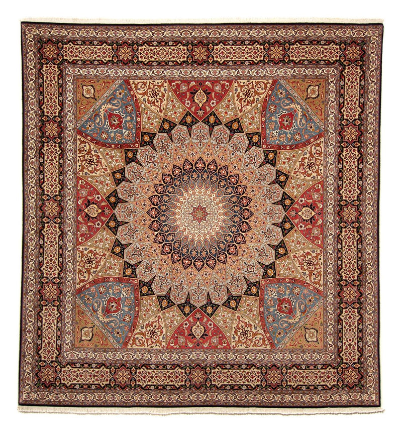 Persisk matta - Tabriz - Royal kvadrat  - 264 x 252 cm - ljusbrun