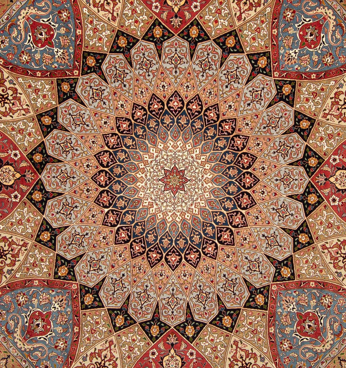 Persisk matta - Tabriz - Royal kvadrat  - 264 x 252 cm - ljusbrun