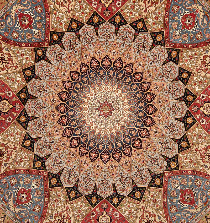 Persisk matta - Tabriz - Royal kvadrat  - 264 x 252 cm - ljusbrun