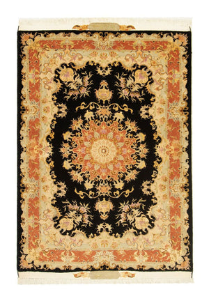 Persisk matta - Tabriz - Royal - 138 x 101 cm - svart