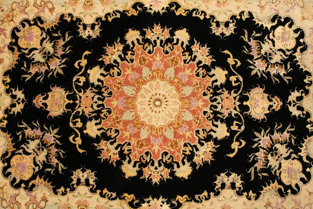 Persisk matta - Tabriz - Royal - 138 x 101 cm - svart