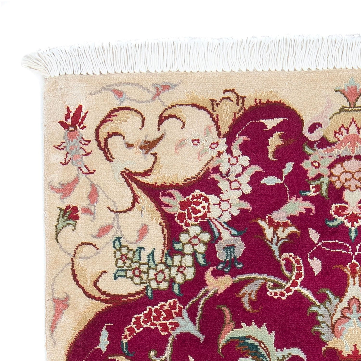 Persisk matta - Tabriz - Royal - 90 x 60 cm - mörkröd