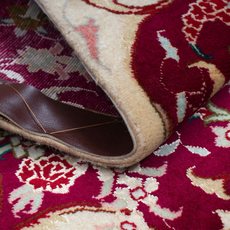 Persisk matta - Tabriz - Royal - 90 x 60 cm - mörkröd