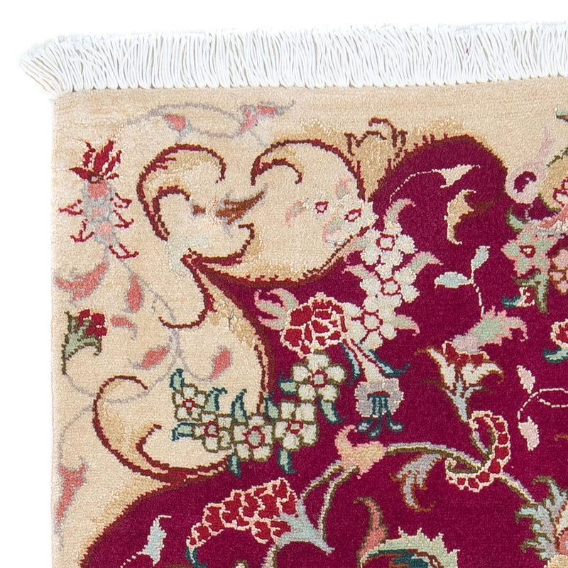 Persisk matta - Tabriz - Royal - 90 x 60 cm - mörkröd