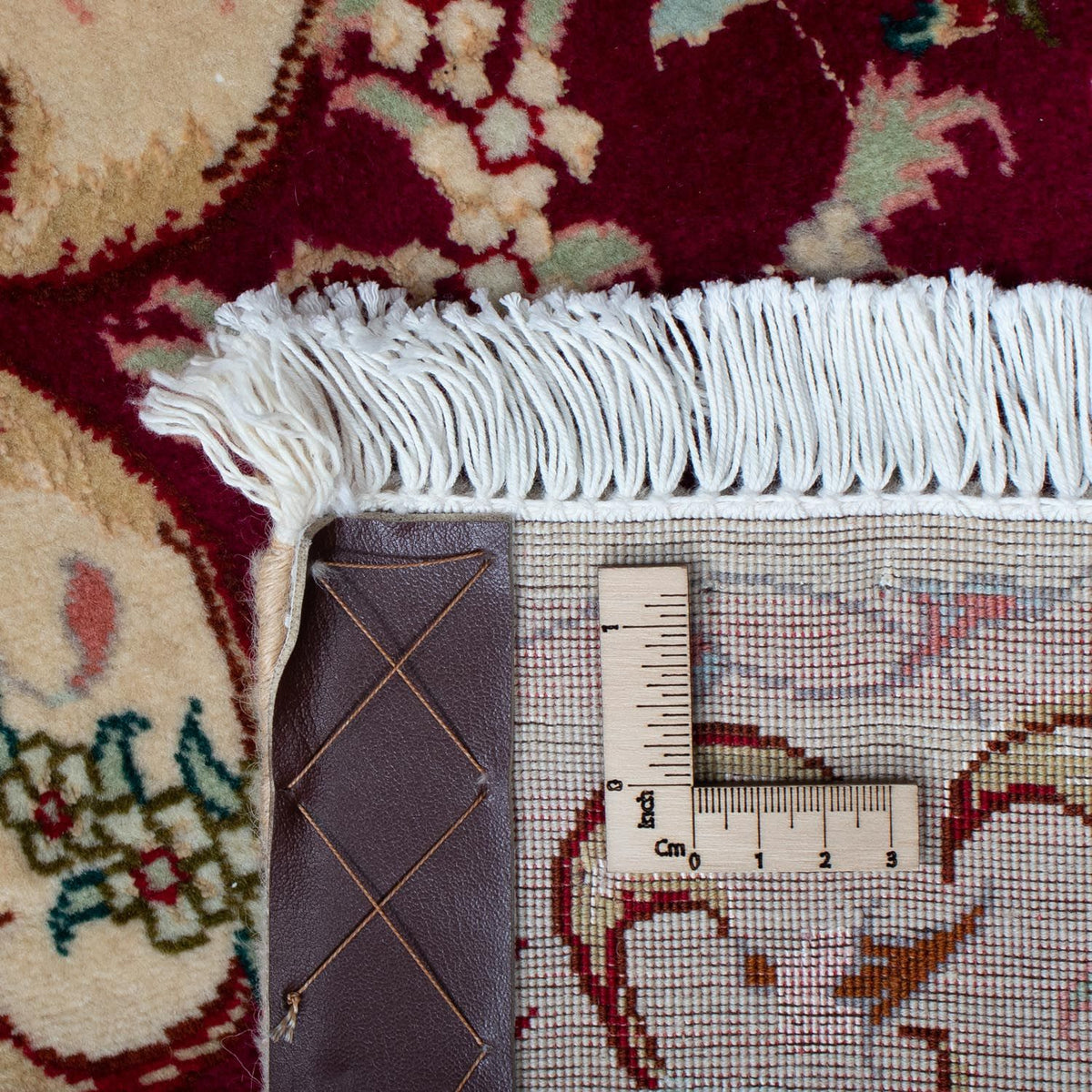 Persisk matta - Tabriz - Royal - 90 x 60 cm - mörkröd