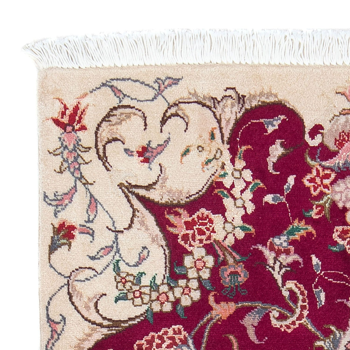 Persisk matta - Tabriz - Royal - 90 x 60 cm - mörkröd