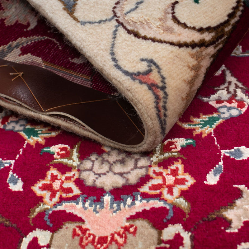 Persisk matta - Tabriz - Royal - 90 x 60 cm - mörkröd