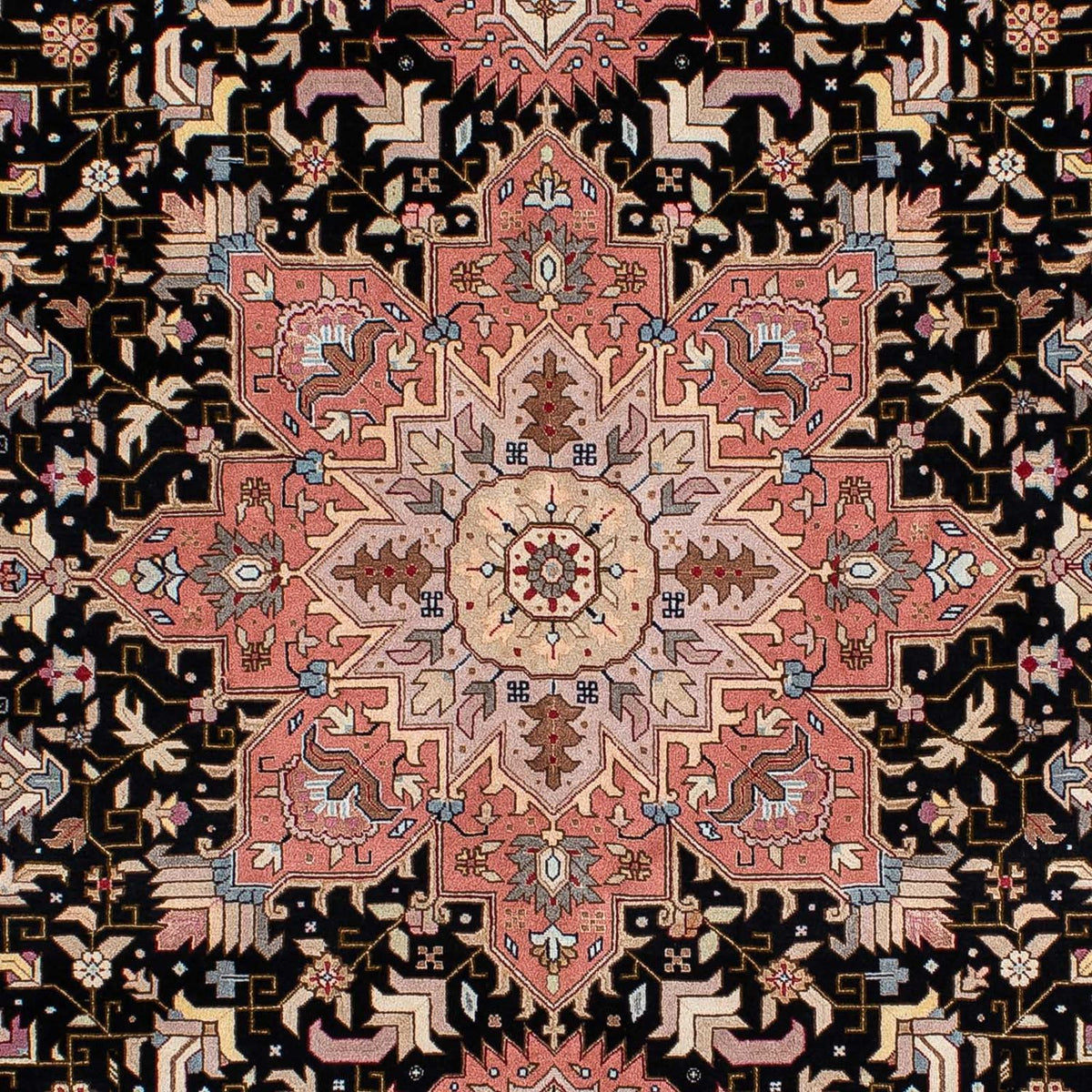 Persisk matta - Tabriz - Royal - 196 x 152 cm - mörkblå