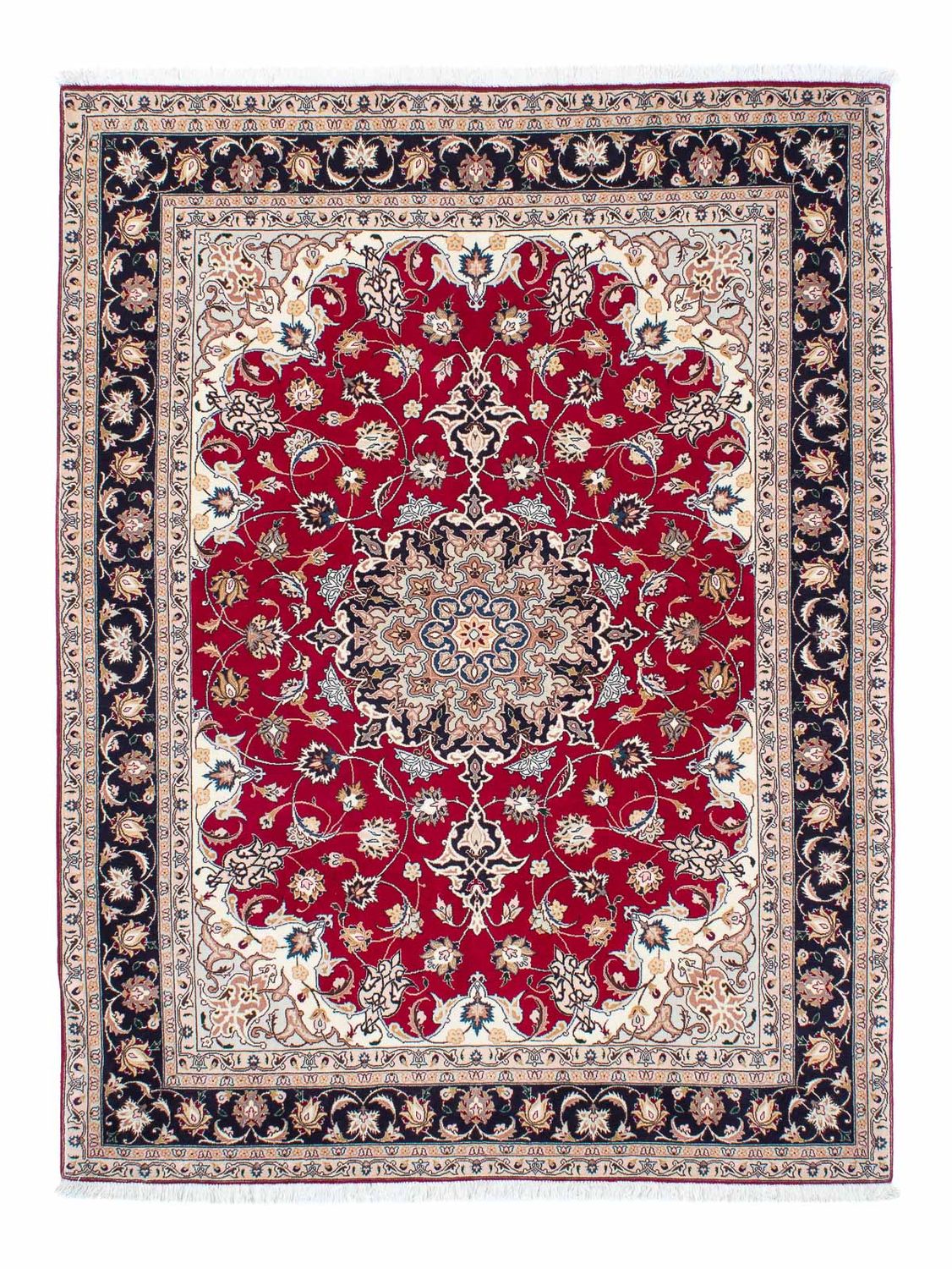 Persisk matta - Tabriz - Royal - 202 x 152 cm - röd