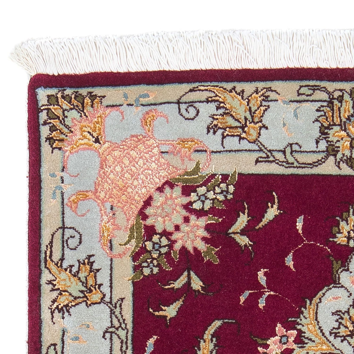 Persisk matta - Tabriz - Royal - 90 x 60 cm - mörkröd