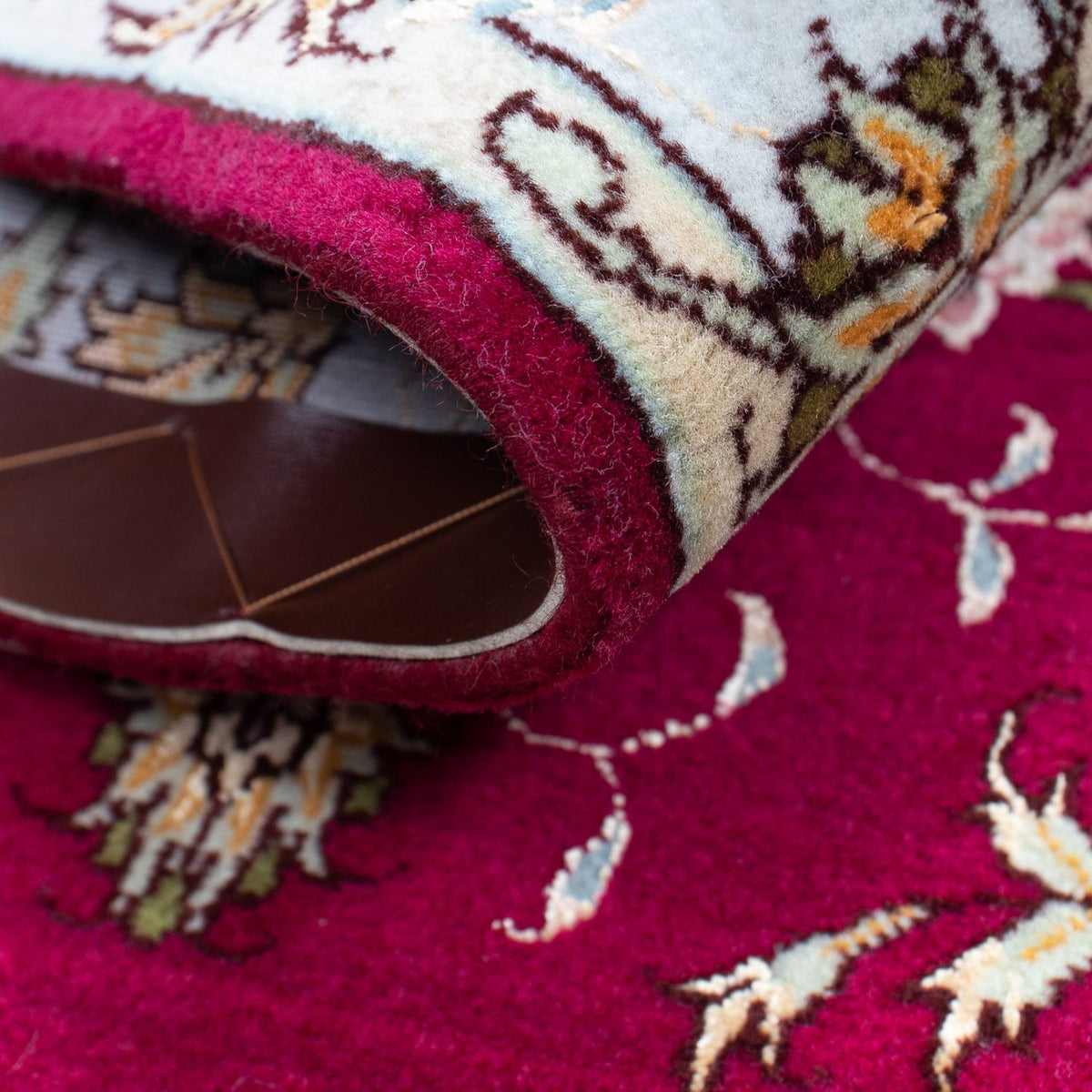 Persisk matta - Tabriz - Royal - 90 x 60 cm - mörkröd