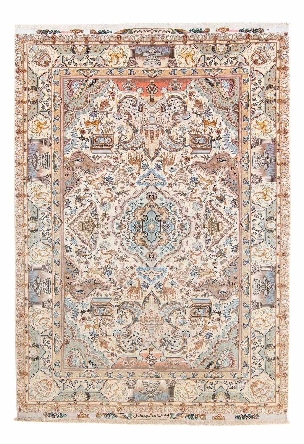 Persisk matta - Tabriz - Premium - 306 x 209 cm - beige