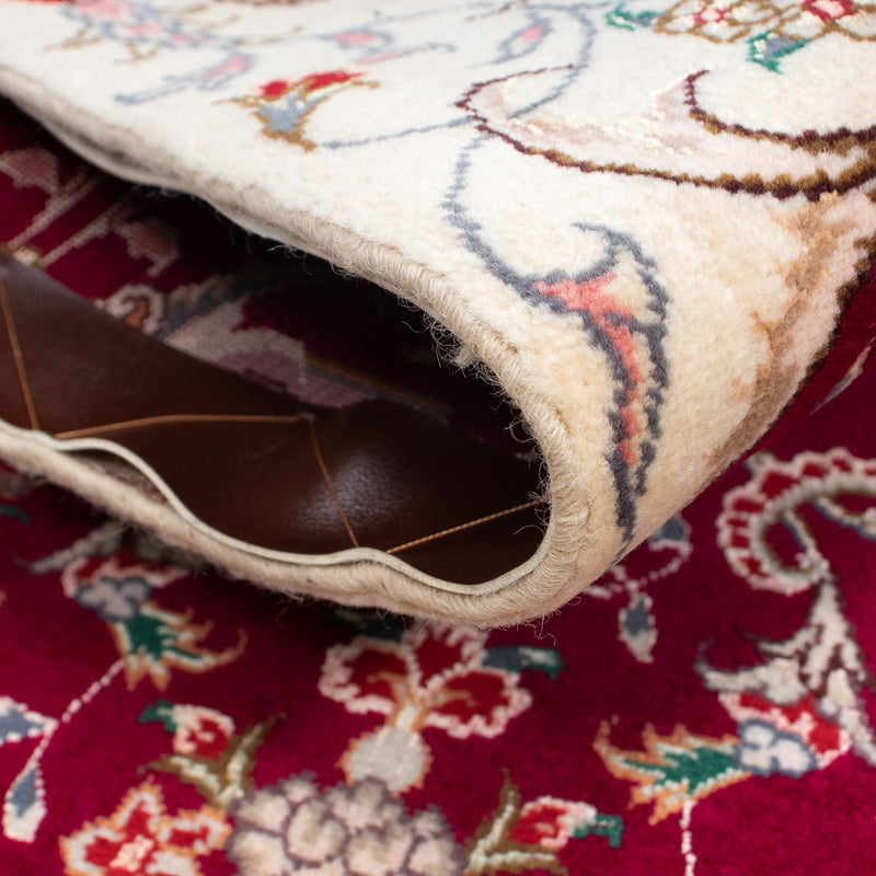 Persisk matta - Tabriz - Royal - 90 x 60 cm - mörkröd