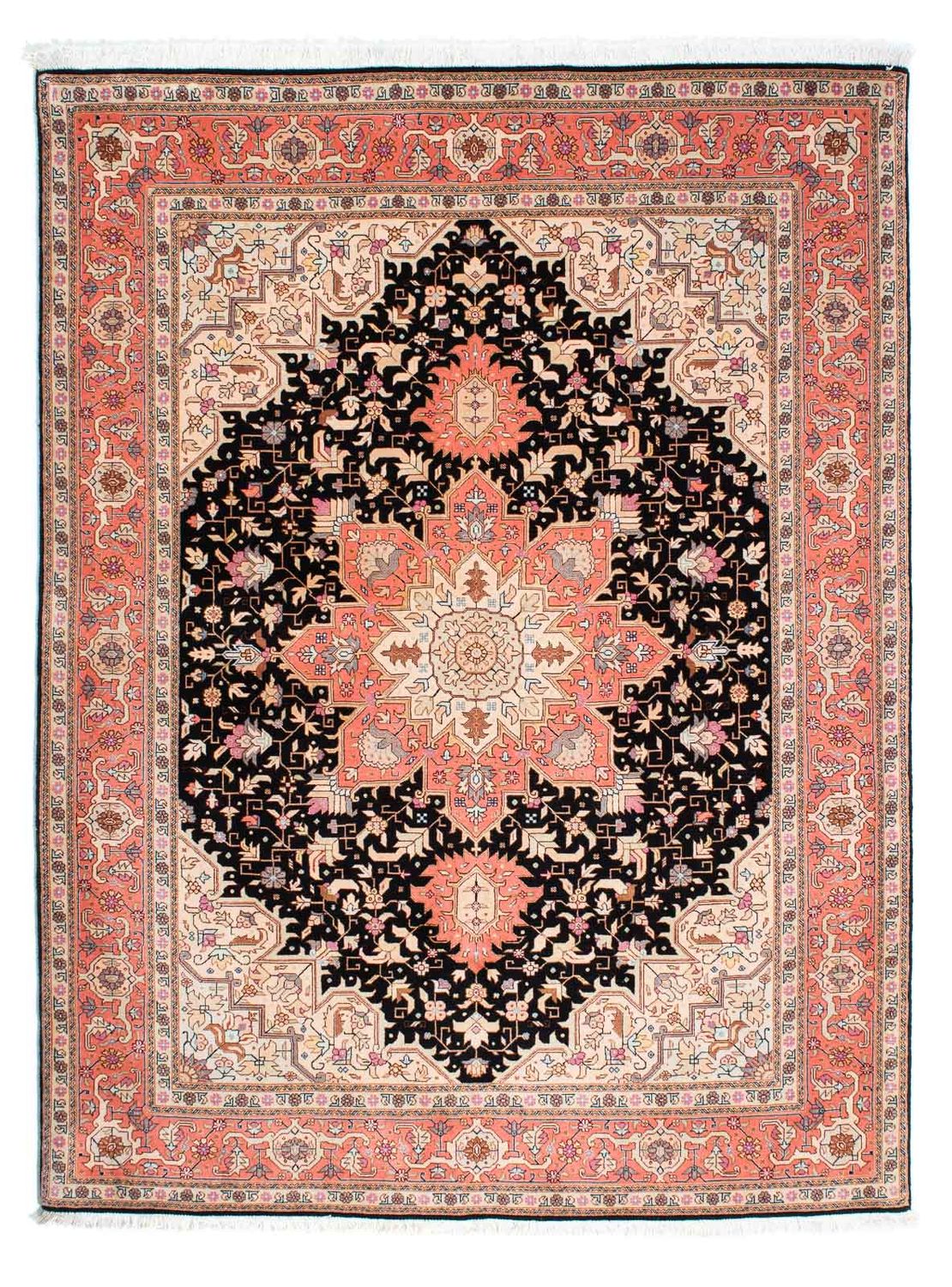 Persisk matta - Tabriz - Royal - 207 x 152 cm - ljusröd