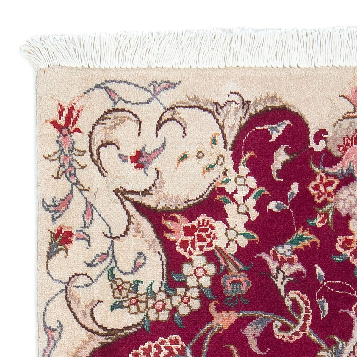 Persisk matta - Tabriz - Royal - 90 x 60 cm - mörkröd