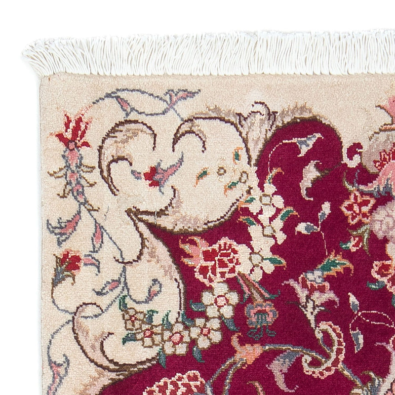 Persisk matta - Tabriz - Royal - 90 x 60 cm - mörkröd