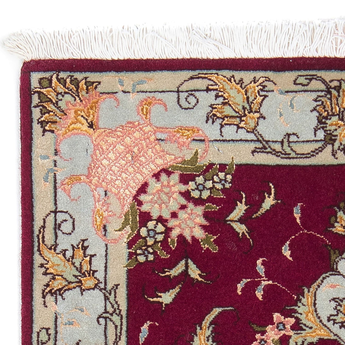 Persisk matta - Tabriz - Royal - 90 x 60 cm - mörkröd