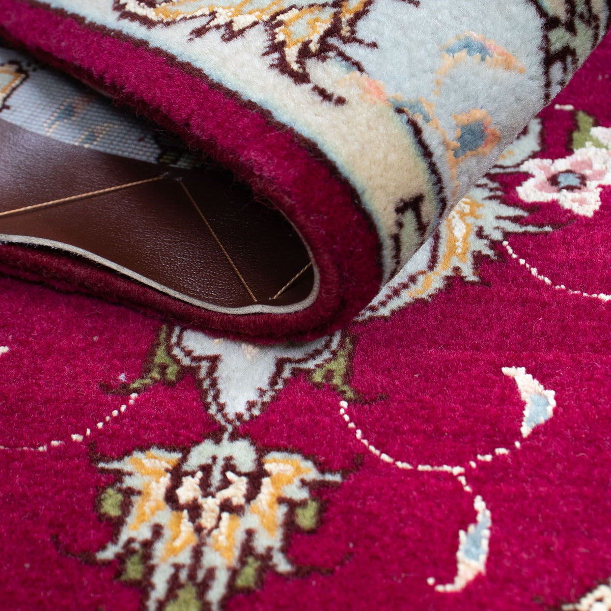 Persisk matta - Tabriz - Royal - 90 x 60 cm - mörkröd