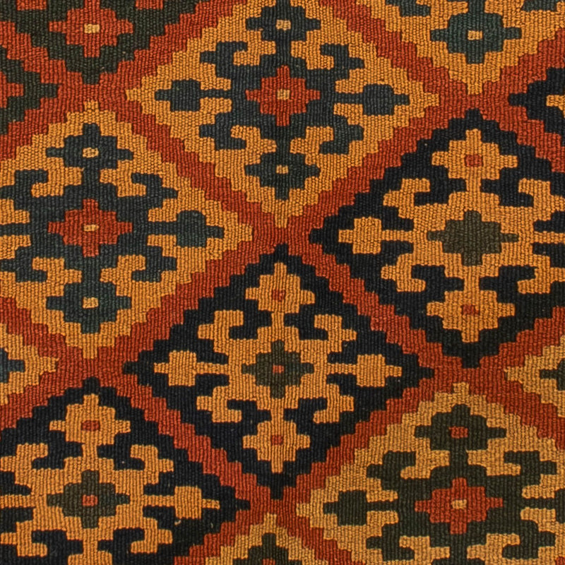 Kelim Carpet - orientalisk matta - 198 x 148 cm - mörkröd