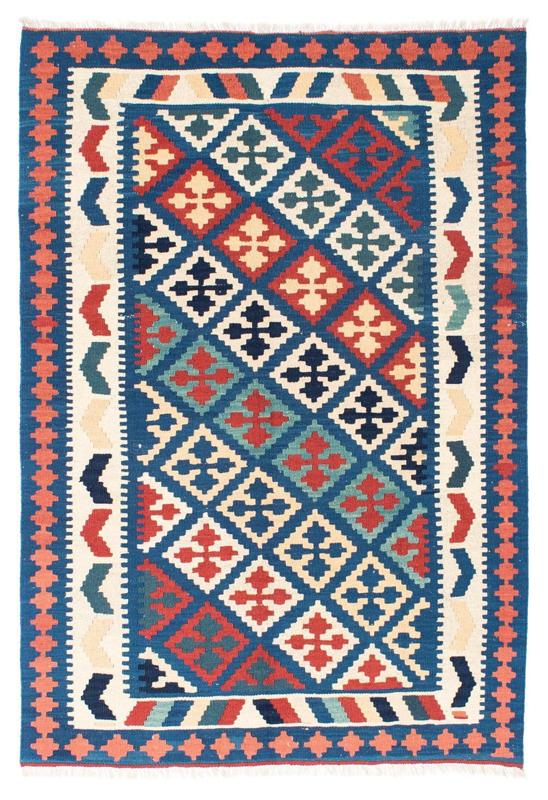 Kelim Carpet - orientalisk matta - 170 x 128 cm - blå