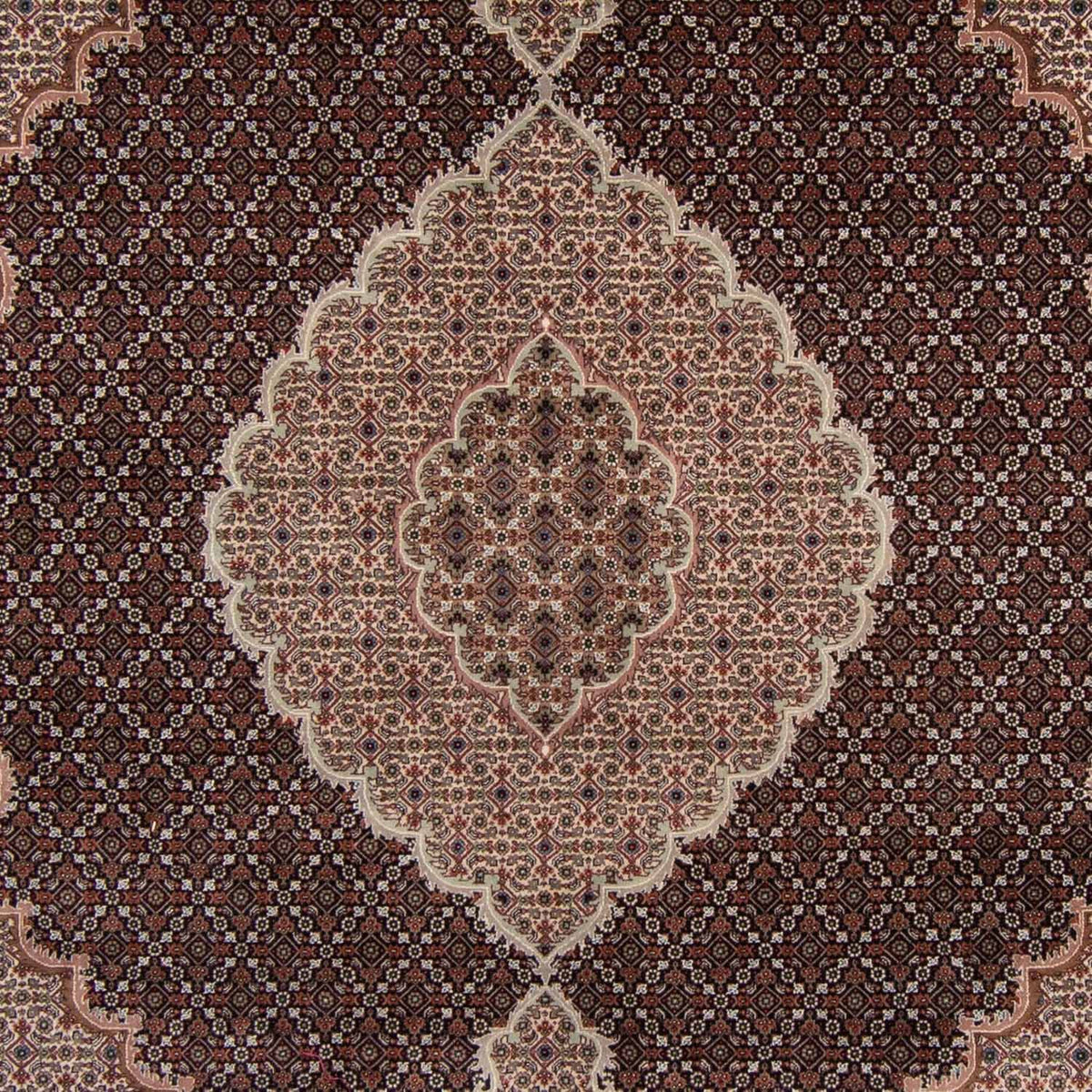 Persisk matta - Tabriz - 303 x 249 cm - mörkblå