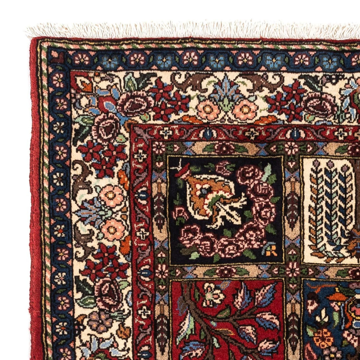 Persisk matta - Nomadic - 150 x 102 cm - mörkröd