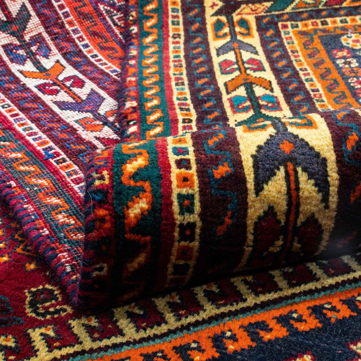 Persisk matta - Nomadic - 271 x 152 cm - mörkröd