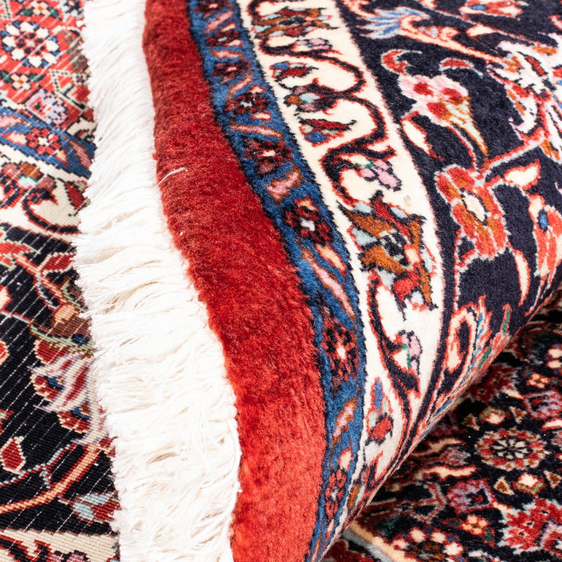 Persisk matta - Bijar runt  - 247 x 247 cm - mörkröd