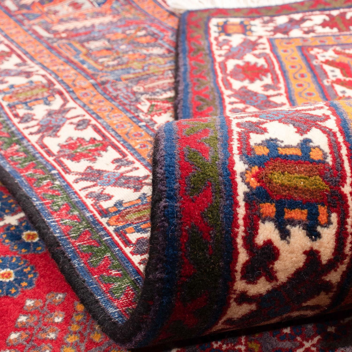 Persisk matta - Nomadic - 370 x 260 cm - mörkröd