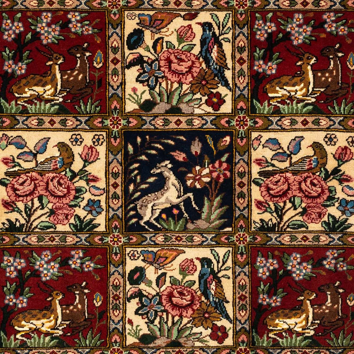 Persisk matta - Nomadic - 148 x 103 cm - mörkröd