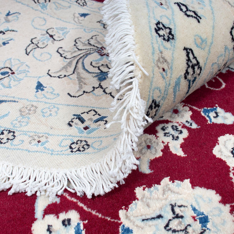 Persisk matta - Nain runt  - 302 x 302 cm - mörkröd