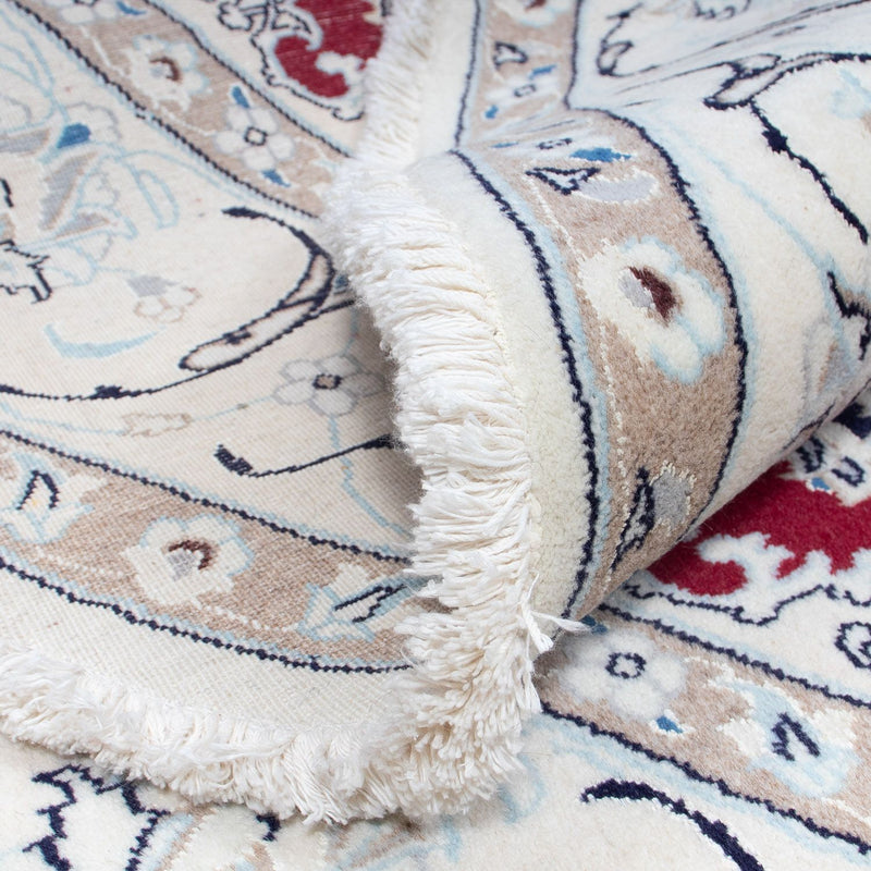 Persisk matta - Nain runt  - 245 x 245 cm - mörkröd