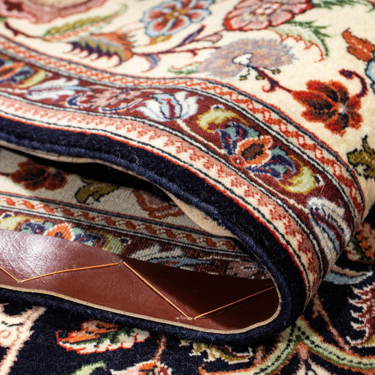 Persisk matta - Ghom - 210 x 132 cm - mörkblå