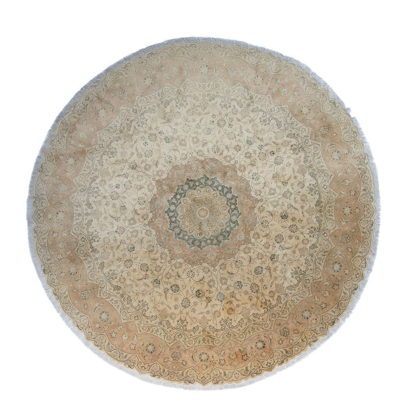 Persisk matta - Tabriz runt  - 290 x 290 cm - beige
