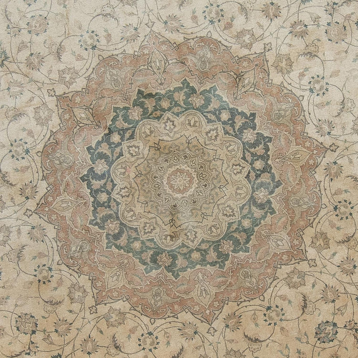 Persisk matta - Tabriz runt  - 290 x 290 cm - beige