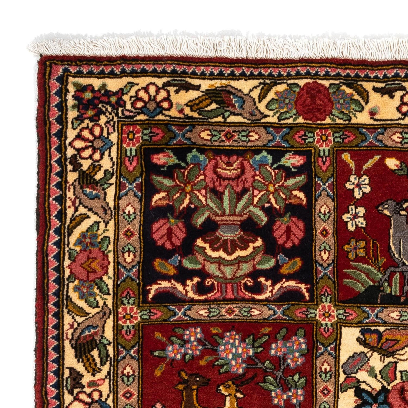 Persisk matta - Nomadic - 164 x 111 cm - mörkröd