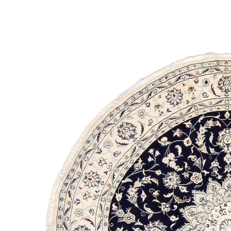 Persisk matta - Nain runt  - 243 x 243 cm - mörkblå