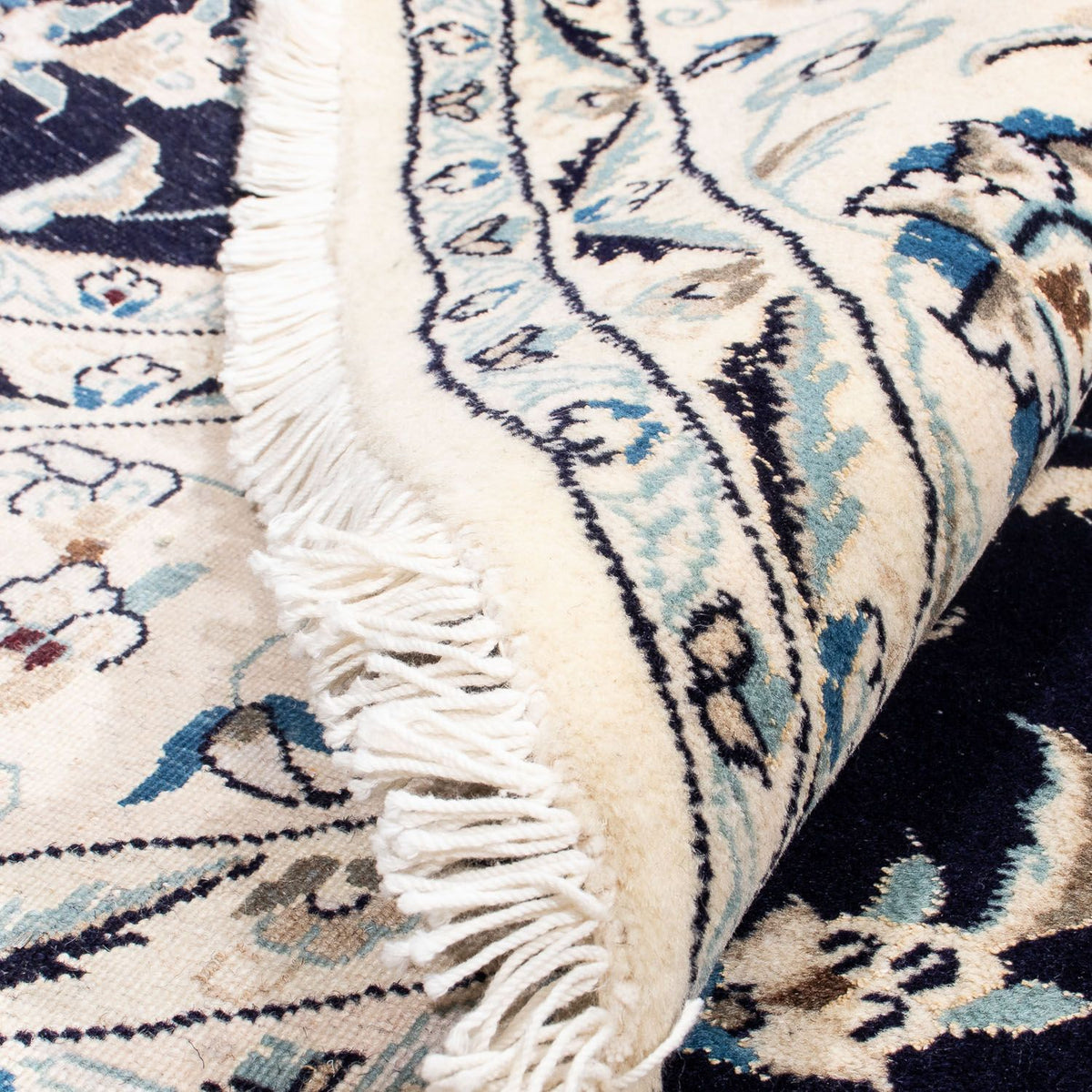 Persisk matta - Nain runt  - 243 x 243 cm - mörkblå