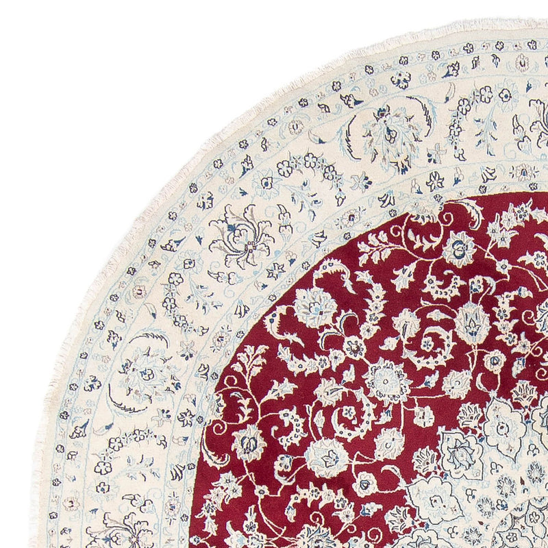 Persisk matta - Nain runt  - 295 x 295 cm - mörkröd