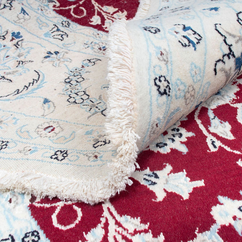 Persisk matta - Nain runt  - 295 x 295 cm - mörkröd