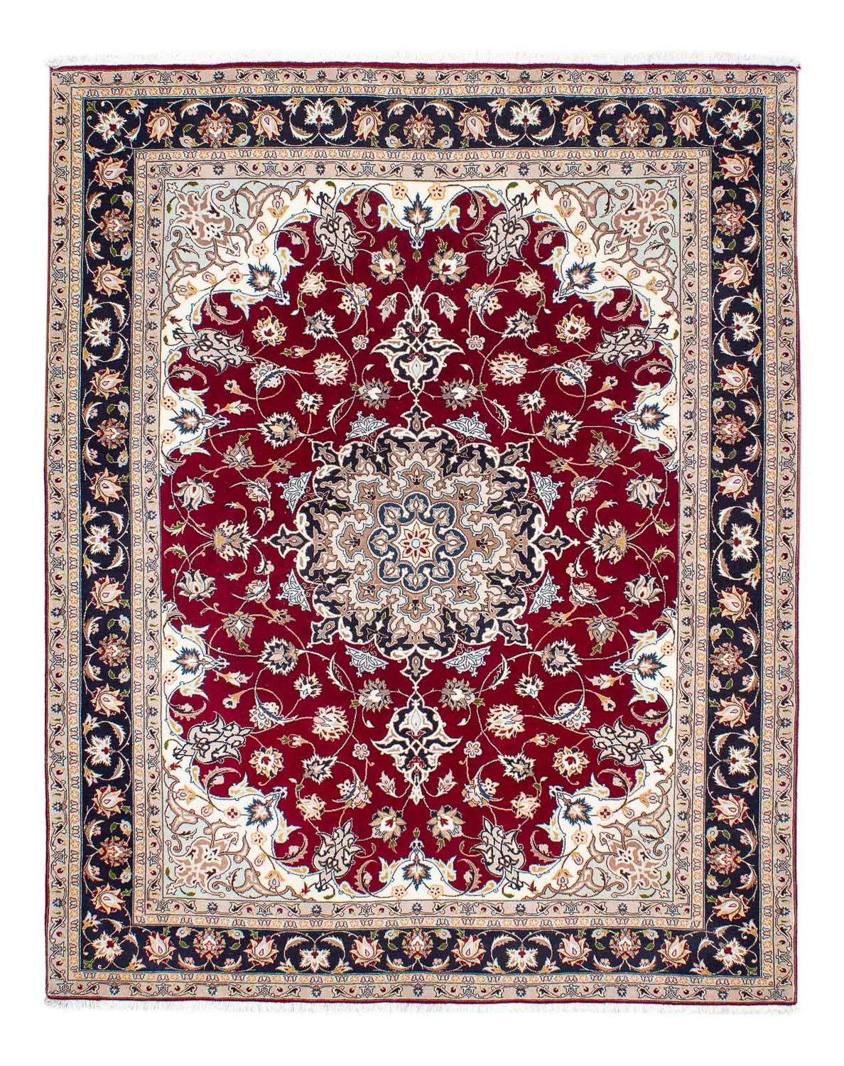 Persisk matta - Tabriz - Royal - 195 x 153 cm - mörkröd