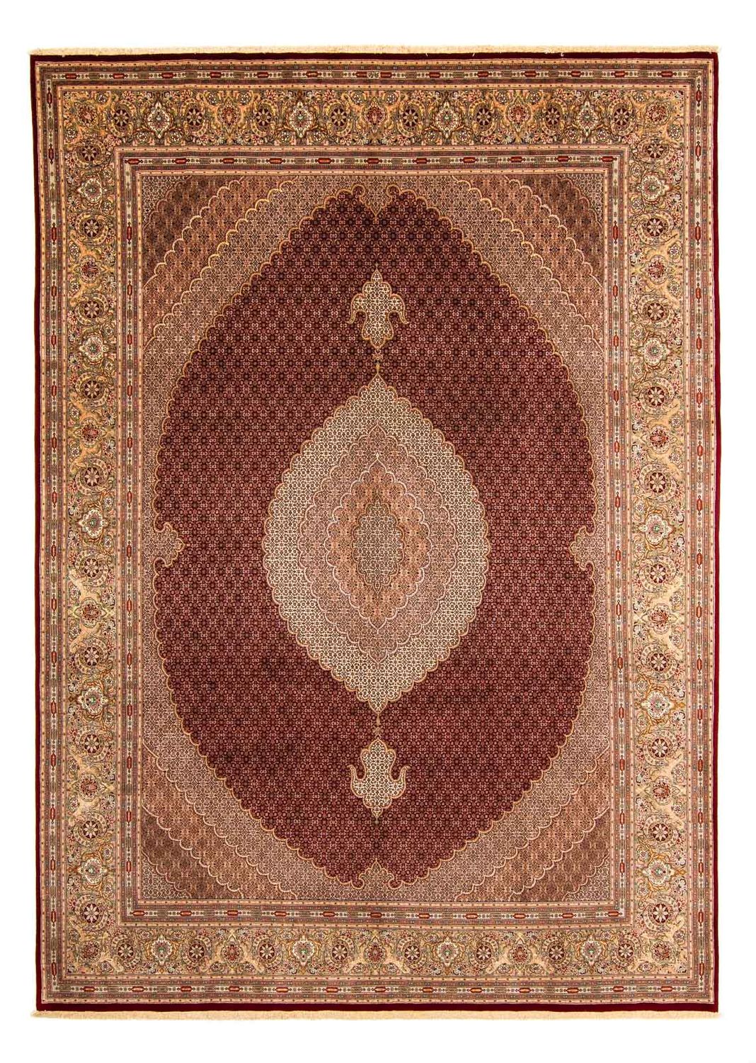 Persisk matta - Tabriz - 400 x 298 cm - mörkröd