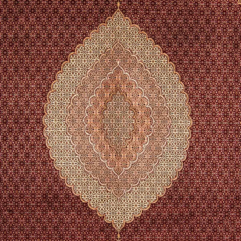 Persisk matta - Tabriz - 400 x 298 cm - mörkröd